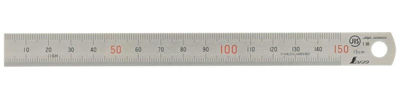 シンワ測定 直尺 ステン 15cm JIS1級 赤数字入 14001