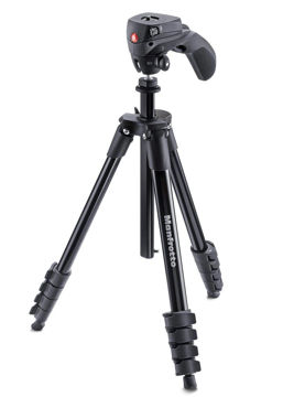 Manfrotto 三脚 COMPACT Action フォト・ムービーキット アルミ 5段 ブラック MKCOMPACTACN-BK