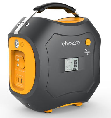 cheero Energy Carry 500Wh (139,200mAh) 大容量ポータブル電源【AC/DC/USB出力】 モバイルバッテリー アウトドア/災害/緊急用 AC100V付き 正弦波 静音 LEDライト付き