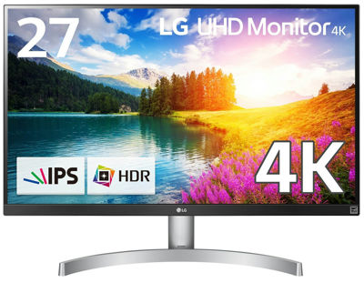 【Amazon.co.jp限定】LG モニター ディスプレイ 27UK600-W 27インチ/4K/HDR10対応(標準輝度:350cd/㎡)/IPS非光沢/HDMI×2、DisplayPort