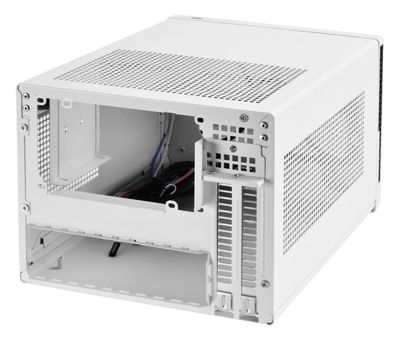 SilverStone SUGOシリーズ Mini-ITX対応キューブ型PCケース アルミニウム調フロントパネル ブラック&ホワイト SST-SG13WB-Q 【国内正規代理店品】