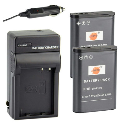 DSTE® アクセサリーキット Nikon EN-EL23 互換 カメラ バッテリー 2個+充電器キット対応機種 Coolpix P600 P610 S810C P900 P900S