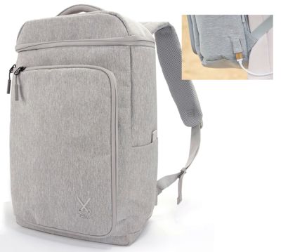 【イタリア発/デザインx機能】 PHILO 多機能 バックパック usbポート リュック 防水 backpack 通勤 通学 旅行 Light Grey