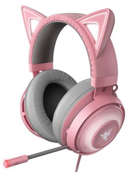 Razer Kraken Kitty Quartz Pink ゲーミングヘッドセット USB THX7.1 ネコミミ Chroma ノイズキャンセリングマイク 冷却ジェルパッド【日本正規代理店保証品】 RZ04-02980200-R3M1 | Razer(レイザー) 