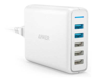 Anker PowerPort Speed 5 (63W 5ポート USB急速充電器)【PSE認証済/PowerIQ搭載/QC 3.0対応】 iPhone/Android各種対応（ホワイト）
