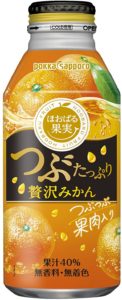 ポッカサッポロ ほおばる果実 つぶたっぷり贅沢みかん400g×24本