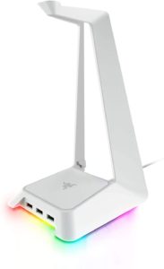 Razer Base Station Chroma Mercury White ヘッドホンスタンド ホワイト USBハブ 3ポート RGB【日本正規代理店保証品】 RC21-01190300-R3M1