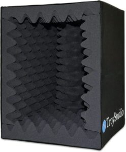 
TroyStudio ポータブルレコーディングボーカルブースサウンドボックス - リフレクションフィルター & マイクアイソレーションシールド - 大型、折りたたみ式、スタンドマウント可能、高密度の吸音フォーム (小きいサイズ)