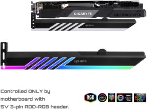 Novonest 汎用ビデオカードホルダー GPUブレースサポート グラフィックカードを固定する ARGB LEDライト SYNCザーボード5V 3PIN 【GL28ARGB】