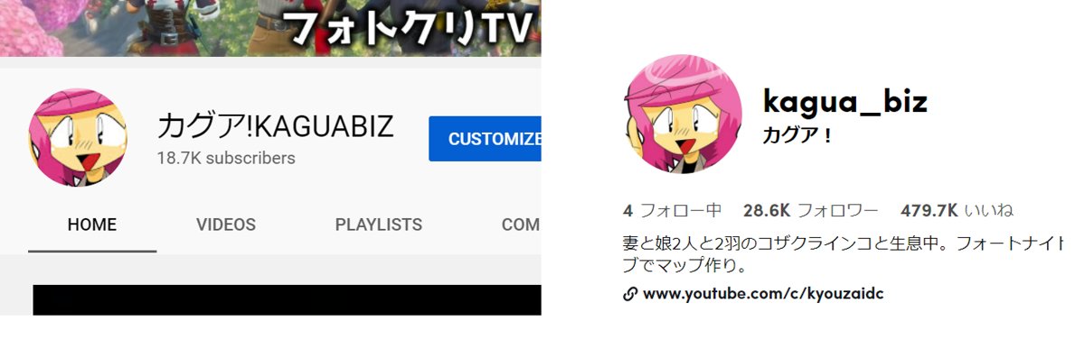 YouTubeとTikTokのフォロワー数