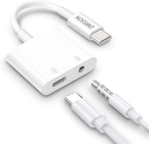 Type C イヤホン 変換アダプター USB C 2 in 1 イヤホン 変換ケーブル タイプC to 3.5mm イヤホンジャック 音楽+充電を同時に利用可 音声通話/音量調節/音楽 iPad Pro 12.9 2018/iPad Pro 11 /Google pixel 3/pixel 3XL...