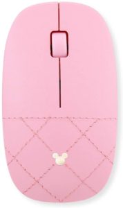 InfoThink ワイヤレスマウス Wireless Mouse レザー Leather ディズニー Disney ミッキーマウス Mickey Mouse ピンク 光学マウス Pink iWM-100-MKL-Pink [並行輸入品]