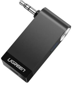  UGREEN Bluetooth レシーバー 3.5mm オーディオ ブルートゥース 受信機 ワイヤレス 車載 AUX カーオーディオ コンポ iPhone Android スマートフォン タブレット対応 Mirco USB充電ケーブル付属 【TELEC認証番号：R211-190313】