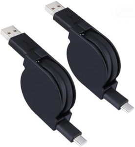 USB Type-Cケーブル 巻取り式 Viviber USB-C充電ケーブル タイプ cケーブル スマホusbケーブル 充電コード 巻き取り充電ケーブルUSB C USB 2.0 ケーブル Sony Xperia XZ/XZ2、Galaxy S9/ S8/ A3/ A7/ A9/ C5/ 7pro/