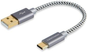  USB Type Cケーブル, CableCreation USB-C to USB Aケーブル 高耐久編組デザイン【56Kレジスタ実装】 新MacBook/Nexus 5X / 6Pなど対応 グレー 0.15m
