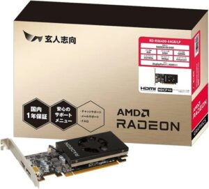 
玄人志向 グラフィックボード AMD Radeon RX6400 GDDR6 4GB 搭載モデル 【国内正規代理店品】 RD-RX6400-E4GB/LP 黒