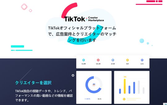 TikTokクリエイターマーケットプレイス