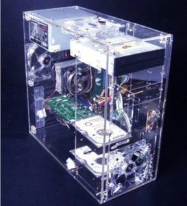  Nhowe DIYパーソナライズ標準ガラス透明アクリルATXコンピュータケース
