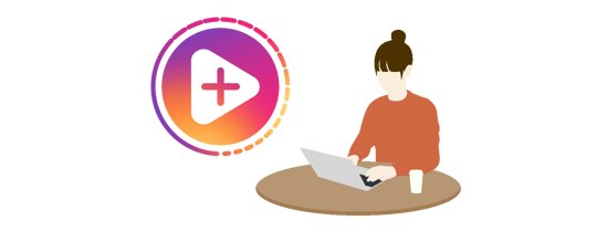 InstagramへPCから投稿する方法 ストーリー