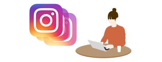 InstagramへPCから投稿する方法　複数画像