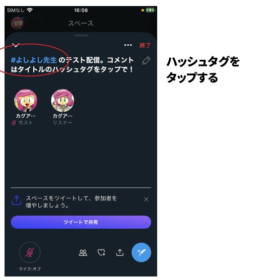 Twitter　スペース　コメント