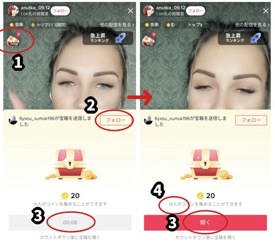 TikTokライブの宝箱