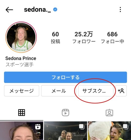 Instagramのサブスク