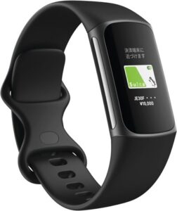 【Suica対応】Fitbit Charge 5 トラッカー ブラック/グラファイト [最大7日間のバッテリーライフ/GPS搭載/スマートウォッチ]