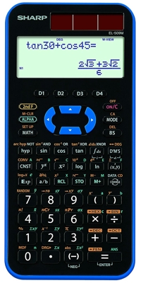 シャープ スタンダード関数電卓 ピタゴラス 442関数 ブルー系 EL-509-M-AX